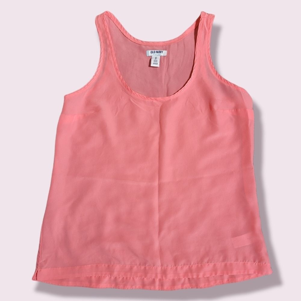 Old Navy Peach Tank Blouse XS Petite